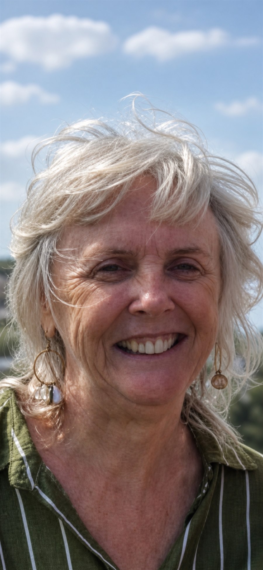 Jo Smith smiling outdoors